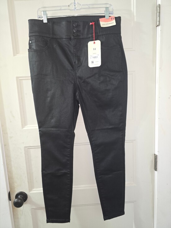 ARULA Denim - Arula High-Waist Black Skinny Jeans NWT sz 14